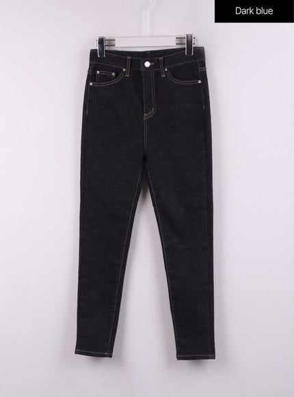 high-waist-solid-skinny-jeans-cj425