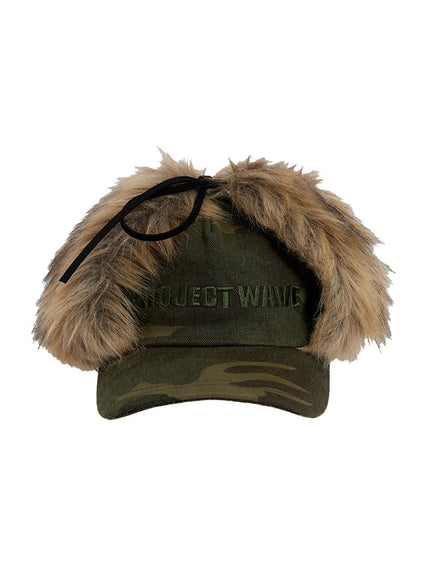 Faux Fur Detail Cap CJ522