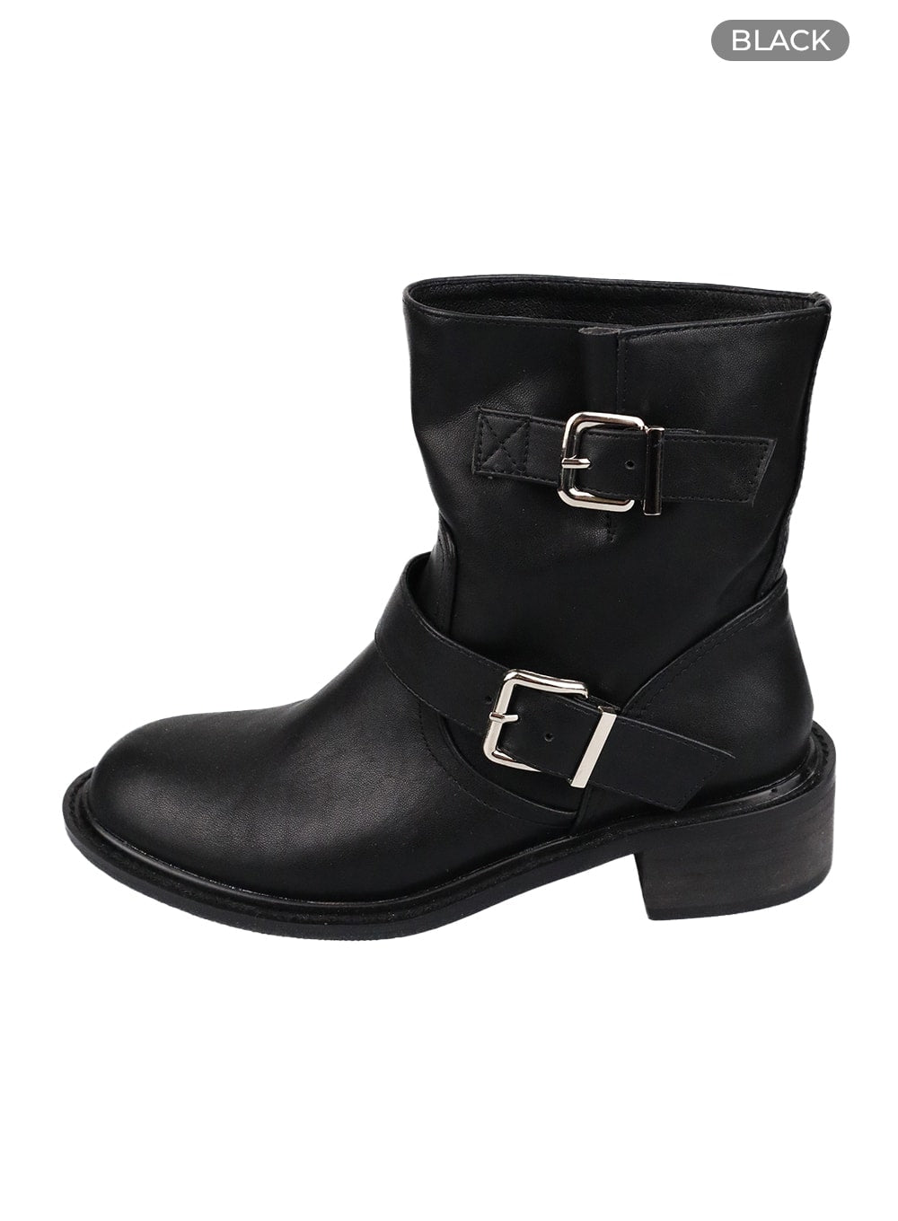 faux-leather-buckle-boots-cm427