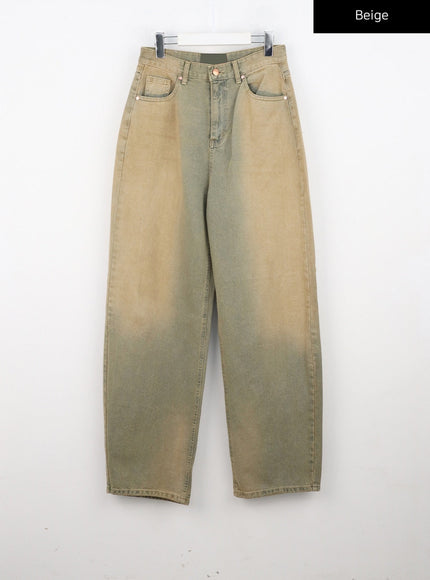 wide-washed-jeans-cn303 / Beige