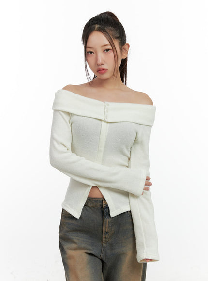 buttoned-off-shoulder-blouse-cn412