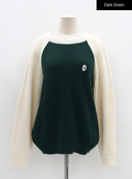 Two Color Knit Sweater OS27