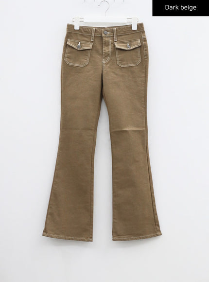 Twin Pocket Bootcut Pants CF328