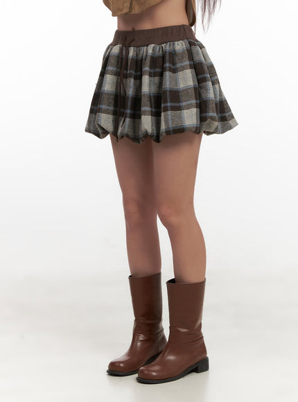 checkered-print-mini-skirt-cn426