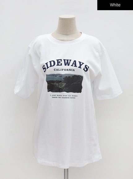 Sideways Graphic Oversized Tee OU19