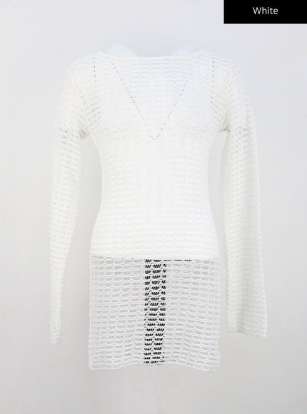 Cover-Up Fishnet Mini Dress CY316