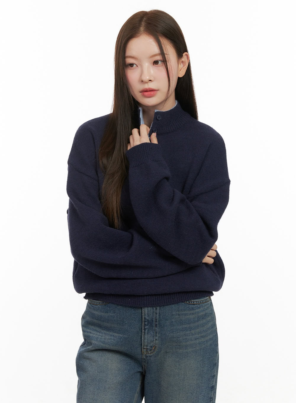 soft-half-button-sweater-od412