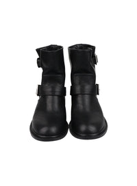 faux-leather-buckle-boots-cm427