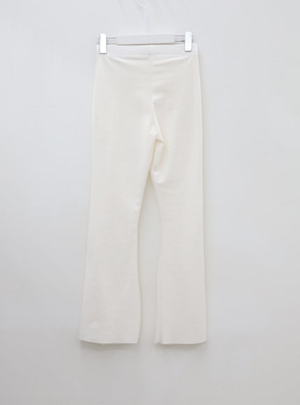 Boot-Cut Slit Banded Pants IU5