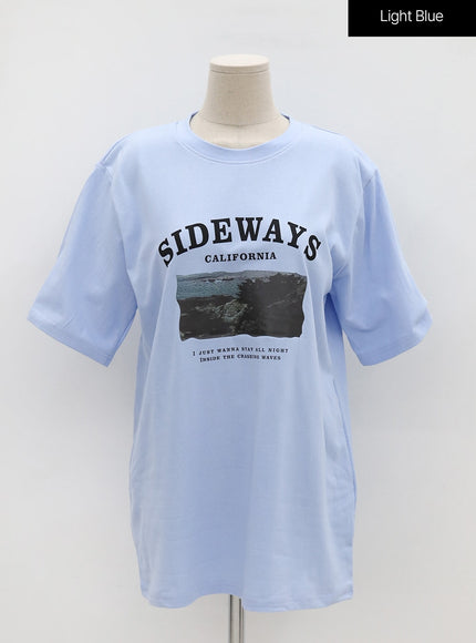 Sideways Graphic Oversized Tee OU19