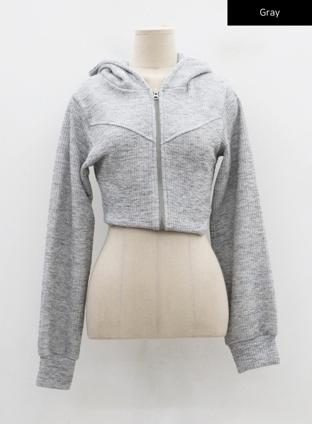 Crop Hooded Zipper Jacket CD02