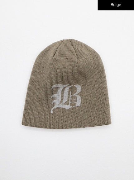 Lettering Detail Beanie Hat CD01