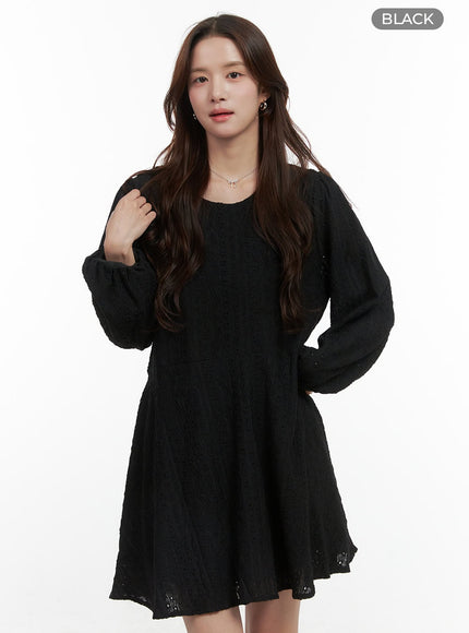 comfy-cotton-mini-dress-oo421 / Black