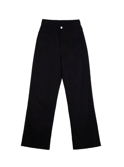 cozy-wide-fit-trousers-on422 / Black