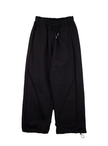 wide-fit-solid-sweatpants-cn421 / Black