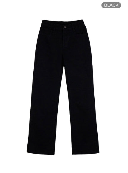 wide-leg-cotton-pants-oo429 / Black