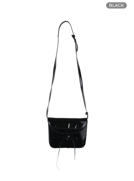 bowknot-decor-crossbody-bag-oy421 / Black