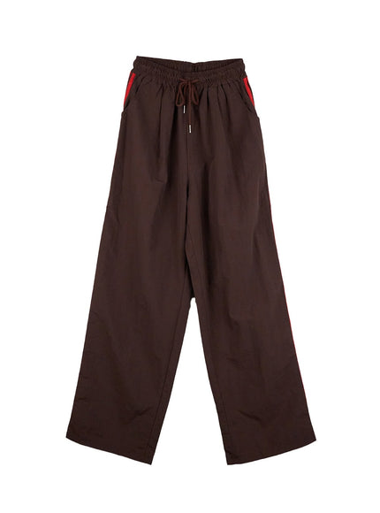 wide-leg-contrast-track-pants-cn412 / Brown