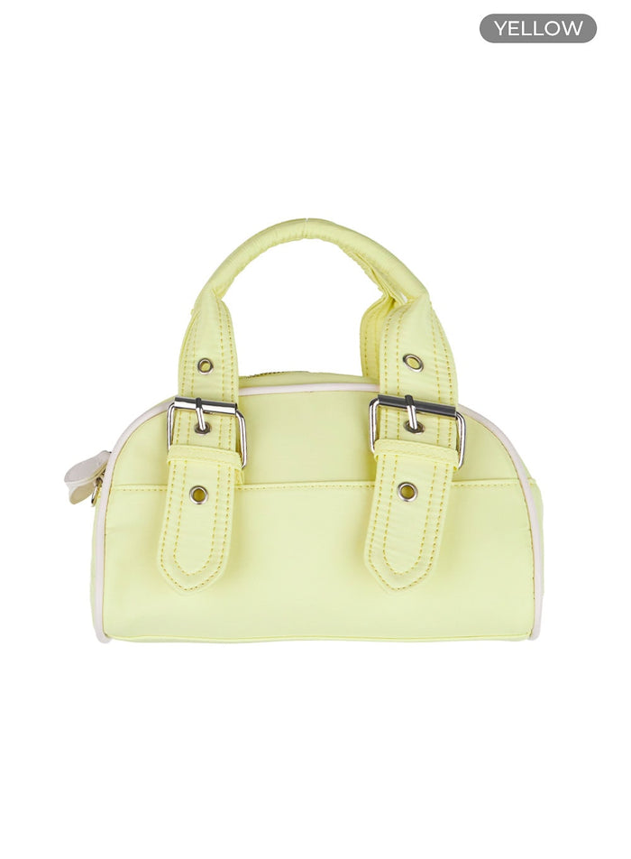 buckle-mini-tote-bag-ou427 / Yellow