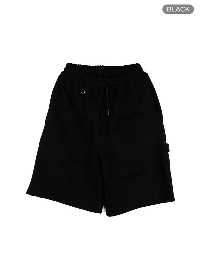 baggy-midi-sweat-shorts-cu413 / Black