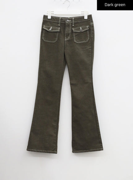 Twin Pocket Bootcut Pants CF328