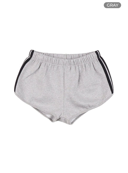 banded-mini-shorts-co424 / Gray