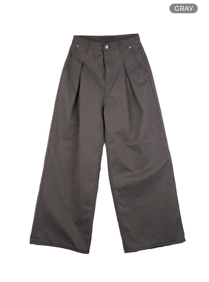 wren-pintuck-wide-leg-pants-co417 / Gray