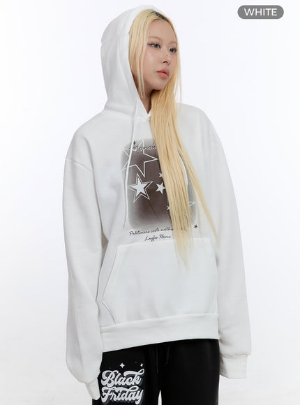 oversized-star-graphic-hoodie-co422 / White