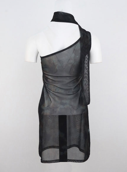 mesh-mini-dress-with-scarf-cl319