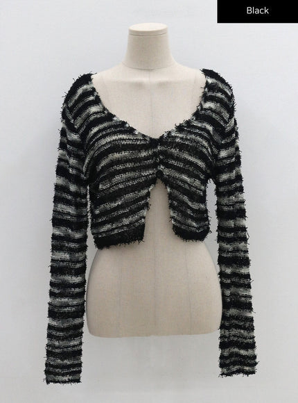 Stripe Crop Cardigan CG09