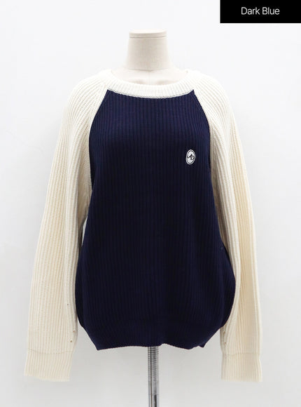 Two Color Knit Sweater OS27