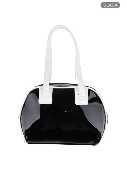 color-contrast-glossy-bag-ol423 / Black