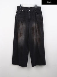 street-style-wide-fit-washed-jeans-co323 / Black