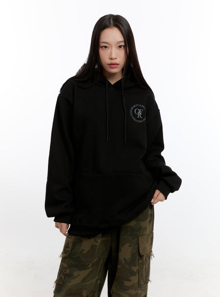 cozycotton-oversize-hooded-sweatshirt-cn420 / Black