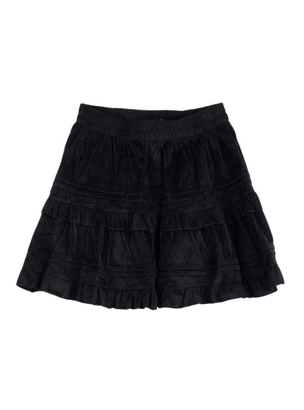 frill-flare-mini-skirt-on404 / Black