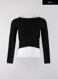 slim-fit-solid-long-sleeve-oj405 / Black