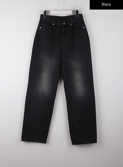 henry-denim-solid-straight-leg-jeans-cd329 / Black