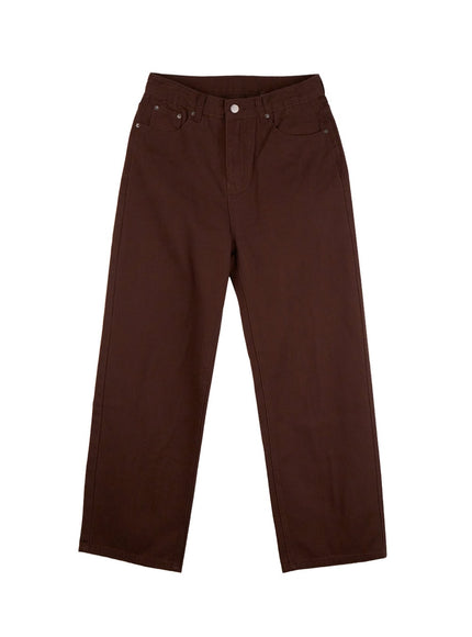 stylish-wide-leg-trousers-on418 / Brown