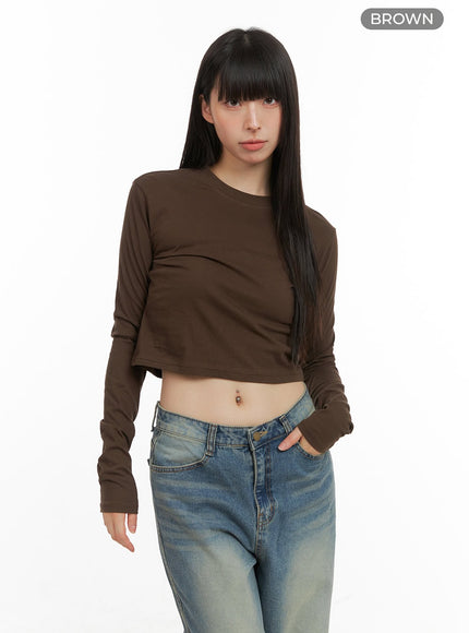 cotton-long-sleeve-cg420 / Brown