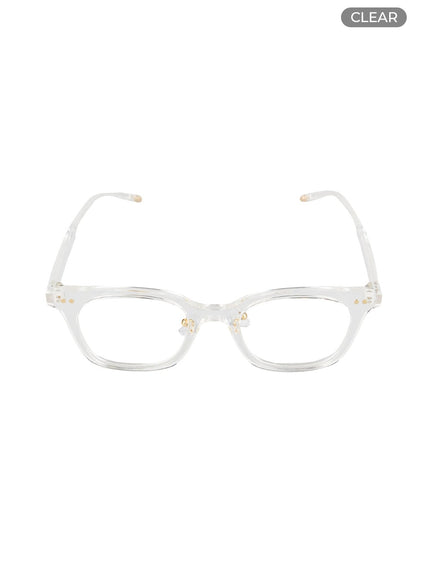 square-clear-frame-glasses-ol423 / Clear