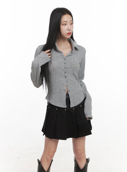 Collared Button-Up Sweater CJ517