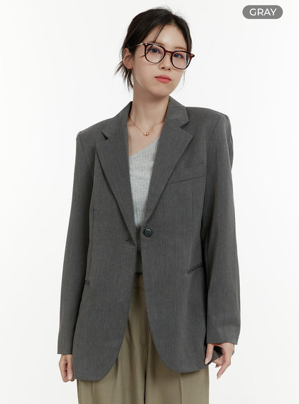 oversized-collar-blazer-oa405 / Gray