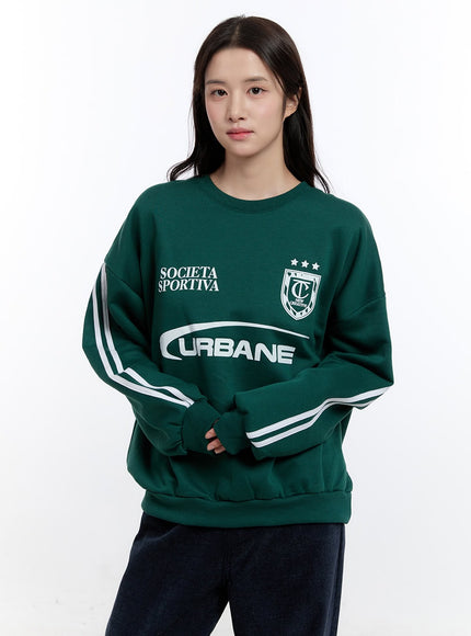 graphic-oversized-crew-neck-sweatshirt-on418 / Green