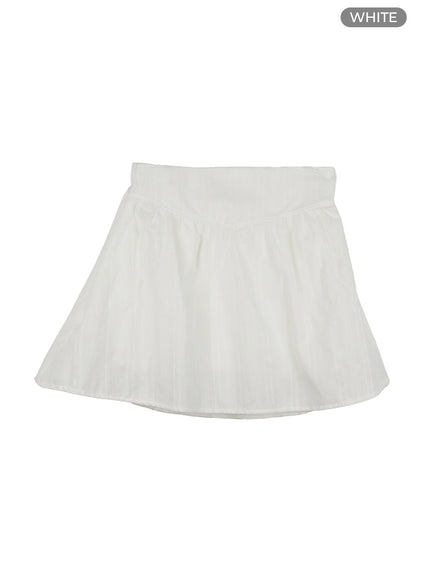 summer-flare-cotton-mini-skirt-oy424 / White