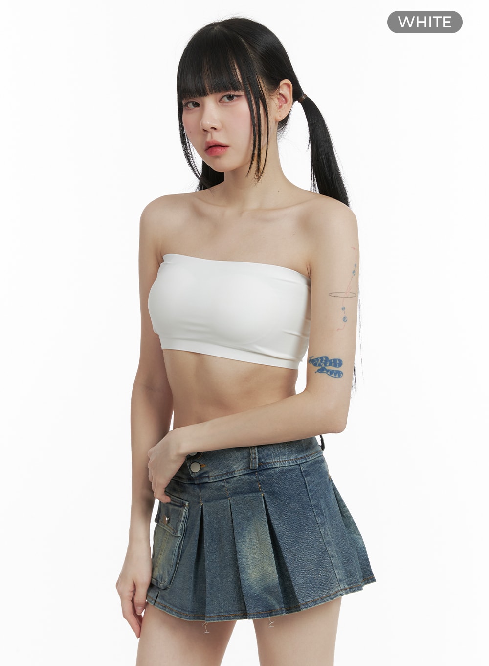 basic-tube-crop-top-om426 / White