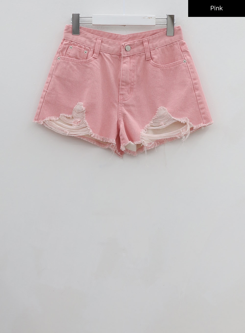 Distressed Color Short Pants BU29