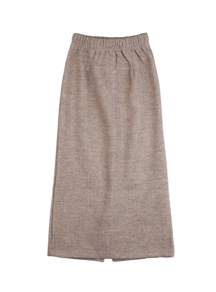 cozy-knit-maxi-skirt-cn422 / Beige