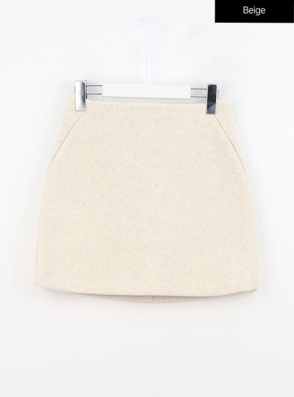 basic-mini-skirt-on314 / Beige