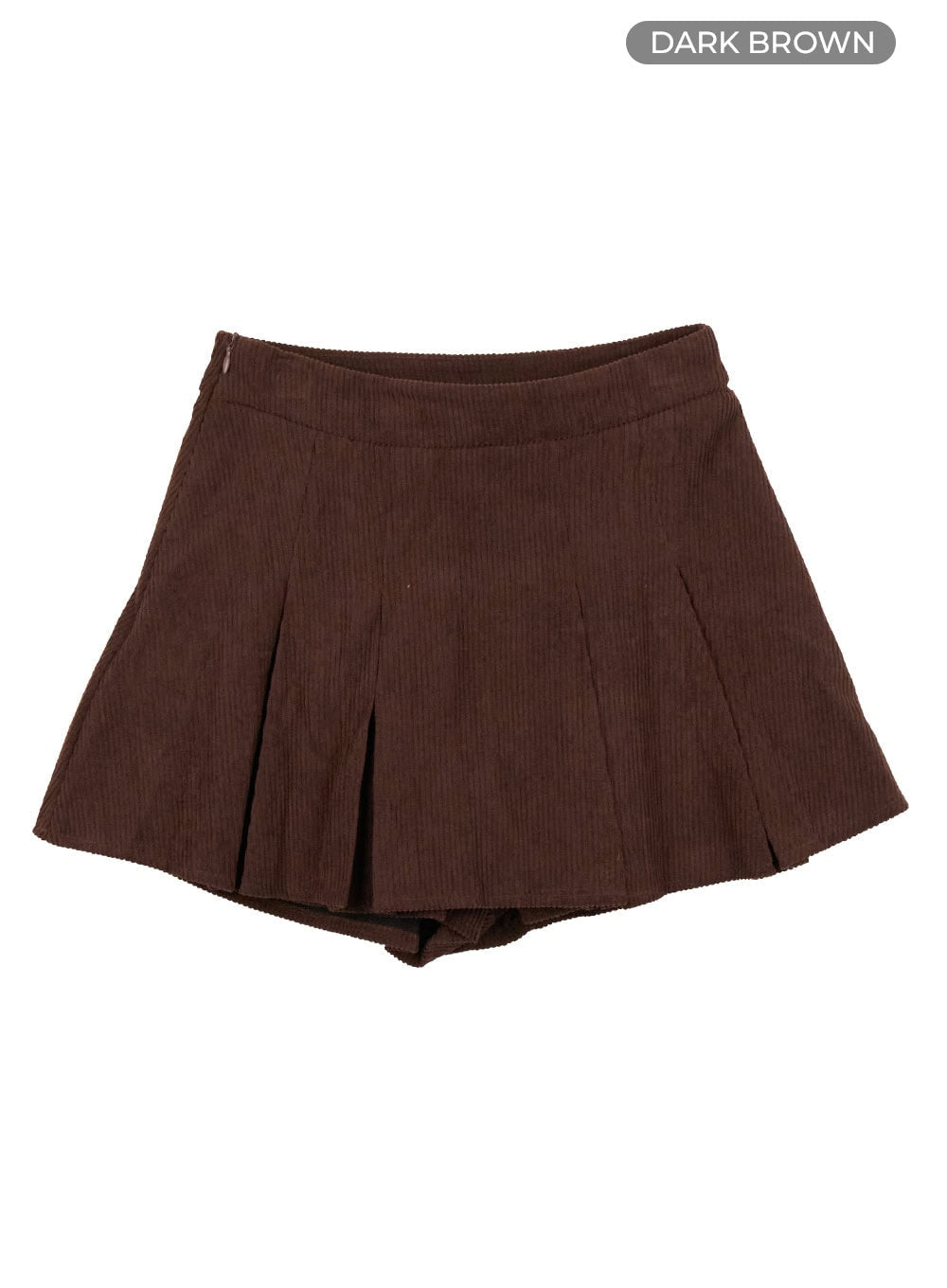 pleated-chic-mini-skirt-co417 / Dark brown