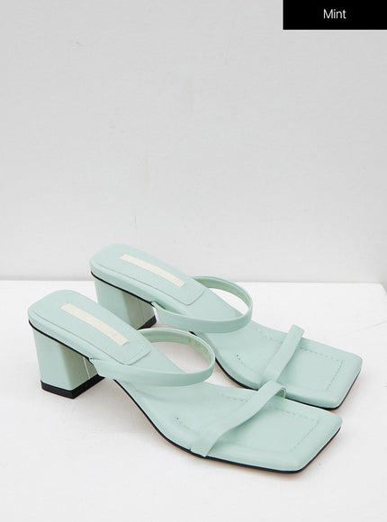 Double Strapped Pastel Heeled Sandals OJ10